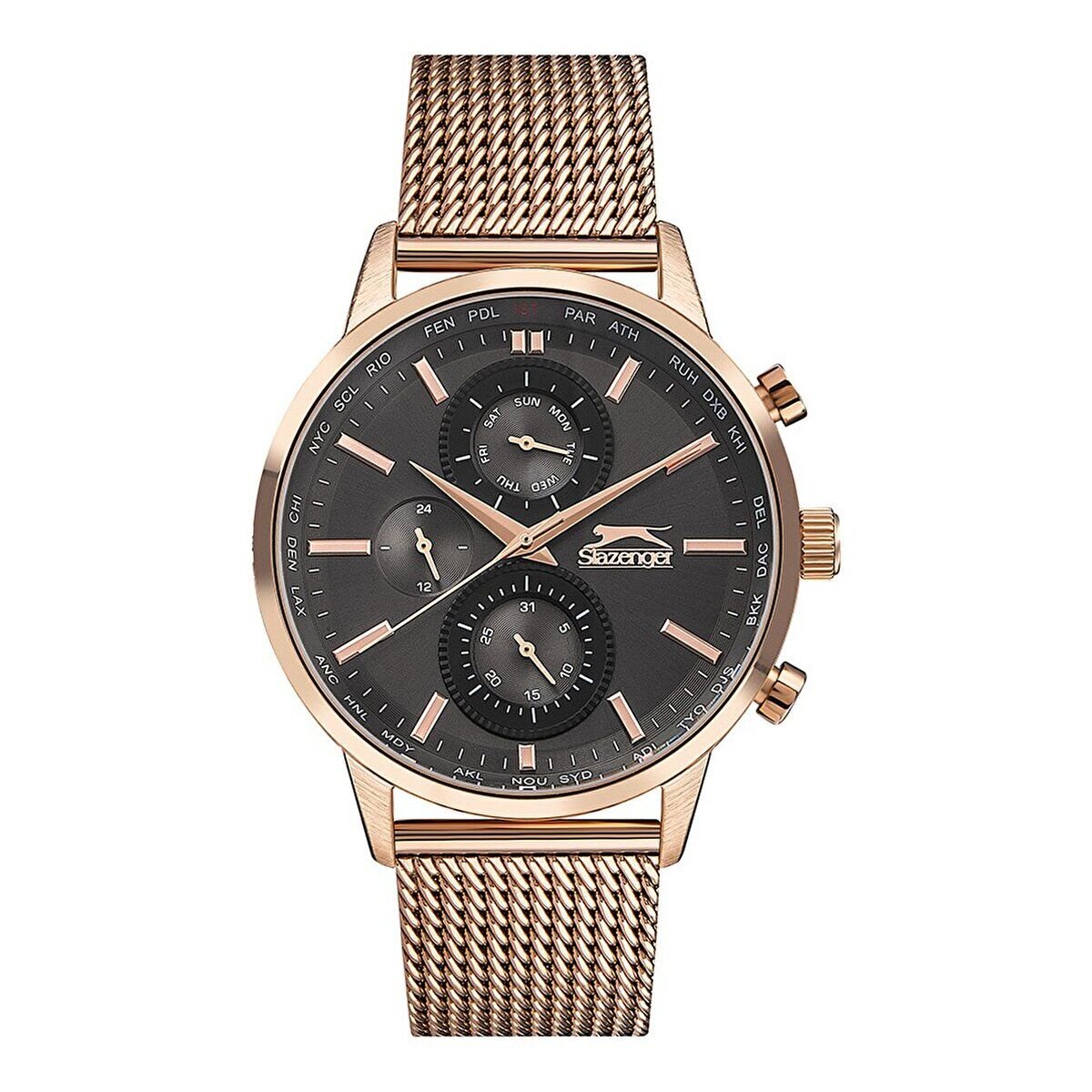 Slazenger SL.09.1844.2.02 Erkek Kol Saati | Rose Gold Kasa & Milanese Kordon