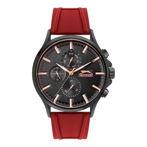 Slazenger SL.09.1805.2.01 Erkek Kol Saati | Kırmızı Silikon Kordon, 47 mm, 5 ATM