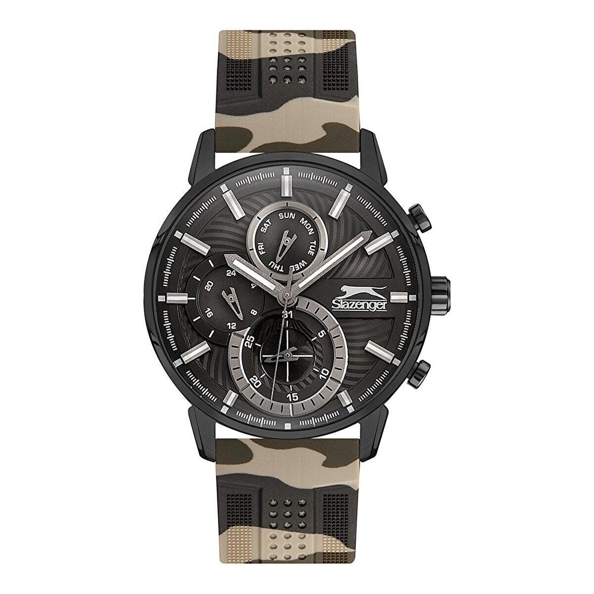 Slazenger SL.09.1839.2.03 Erkek Kol Saati | Kamuflaj Desenli, 44 mm, 5 ATM