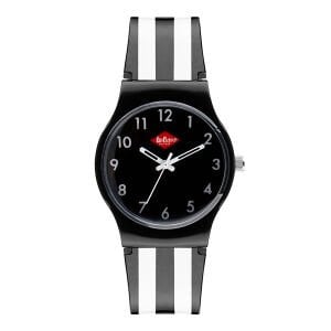 Lee Cooper LC.K.1.661 Çocuk Kol Saati | Siyah Kasa, Quartz Mekanizma, Renkli Silikon Kordon