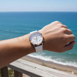 Lee Cooper LC06545.533 Erkek Kol Saati | 42 mm Rosegold Çelik Kasa, Beyaz Kadran, Multifonksiyon Mekanizma