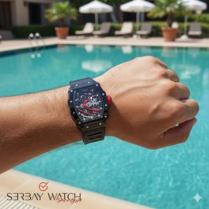 Lee Cooper LC07980.651 Erkek Kol Saati | 45 mm Siyah İskelet Kadran, Otomatik Mekanizma, Sportif Tasarım