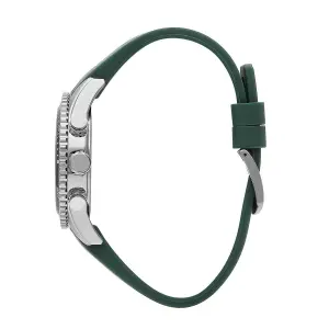 Lee Cooper LC07628.377 Erkek Kol Saati | 42 mm Açık Yeşil Kadran, Çelik Kasa, Silikon Kordon, Sportif Multifonksiyon