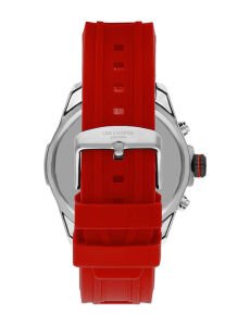 Lee Cooper LC07432.358 Erkek Kol Saati | 48 mm Siyah Kadran, Kırmızı Silikon Kordon, Sportif ve Fonksiyonel Stil