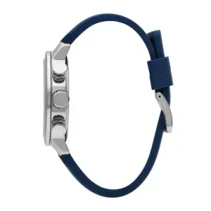 Lee Cooper LC07631.399 Erkek Kol Saati | 49 mm Mavi Kadranlı, Çelik Kasa, Sportif Silikon Kordon