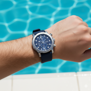 Lee Cooper LC07631.399 Erkek Kol Saati | 49 mm Mavi Kadranlı, Çelik Kasa, Sportif Silikon Kordon