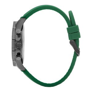Lee Cooper LC07848.077 Erkek Kol Saati | 45 mm Yeşil Kadran, Gri Çelik Kasa, Silikon Kordon