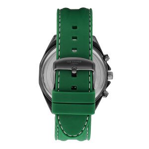 Lee Cooper LC07848.077 Erkek Kol Saati | 45 mm Yeşil Kadran, Gri Çelik Kasa, Silikon Kordon