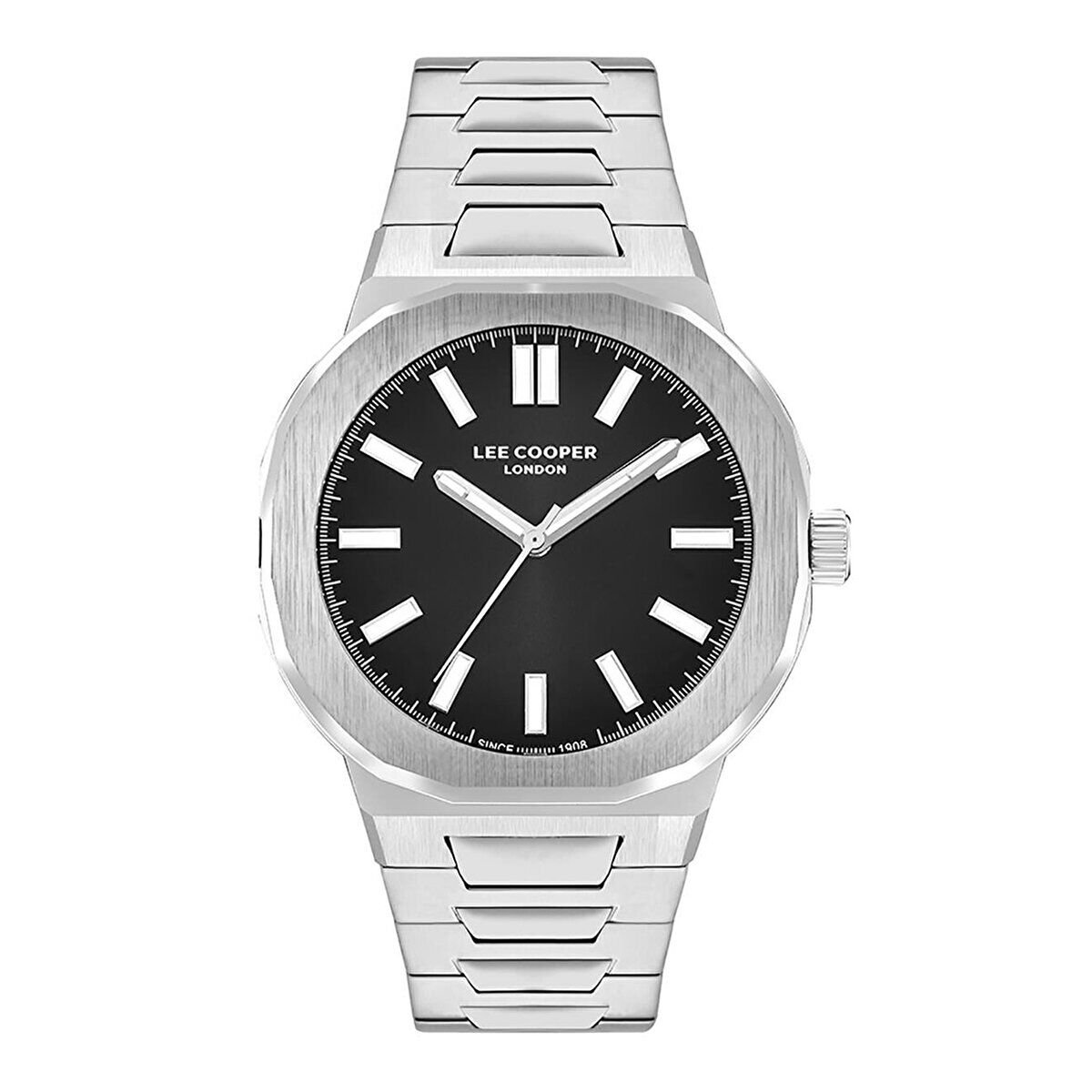 Lee Cooper LC07952.380 Erkek Kol Saati | 42 mm Çelik Kasa, Siyah Kadran