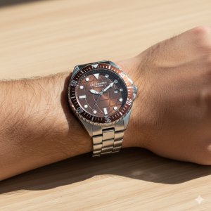 Lee Cooper LC07541.340 Erkek Kol Saati | 45 mm Kahverengi Kadran