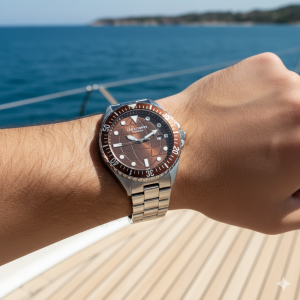 Lee Cooper LC07541.340 Erkek Kol Saati | 45 mm Kahverengi Kadran