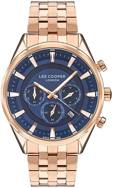 Lee Cooper LC07533.490-NM Erkek Kol Saati | 45 mm Rose Gold Çelik Kasa