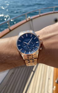 Lee Cooper LC07533.490-NM Erkek Kol Saati | 45 mm Rose Gold Çelik Kasa