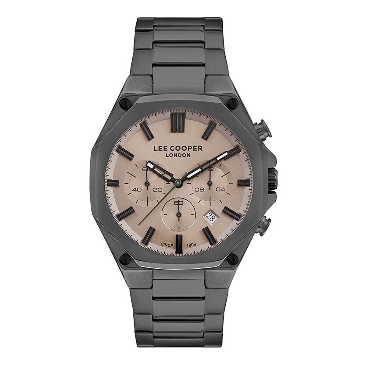 Lee Cooper LC07319.060 Erkek Kol Saati | 44 mm Gri Kasa, Şampanya Kadran