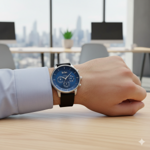 Lee Cooper LC06919.091 Erkek Kol Saati | 45 mm Çelik Kasa, Mavi Kadran