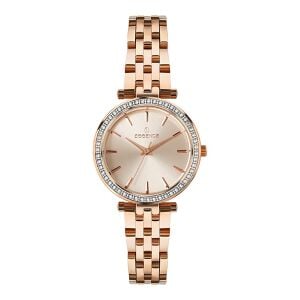 Essence ES6640FE.410 Kadın Kol Saati | 32 mm Rose Gold Çelik Kasa, Kristal Taşlı Çerçeve