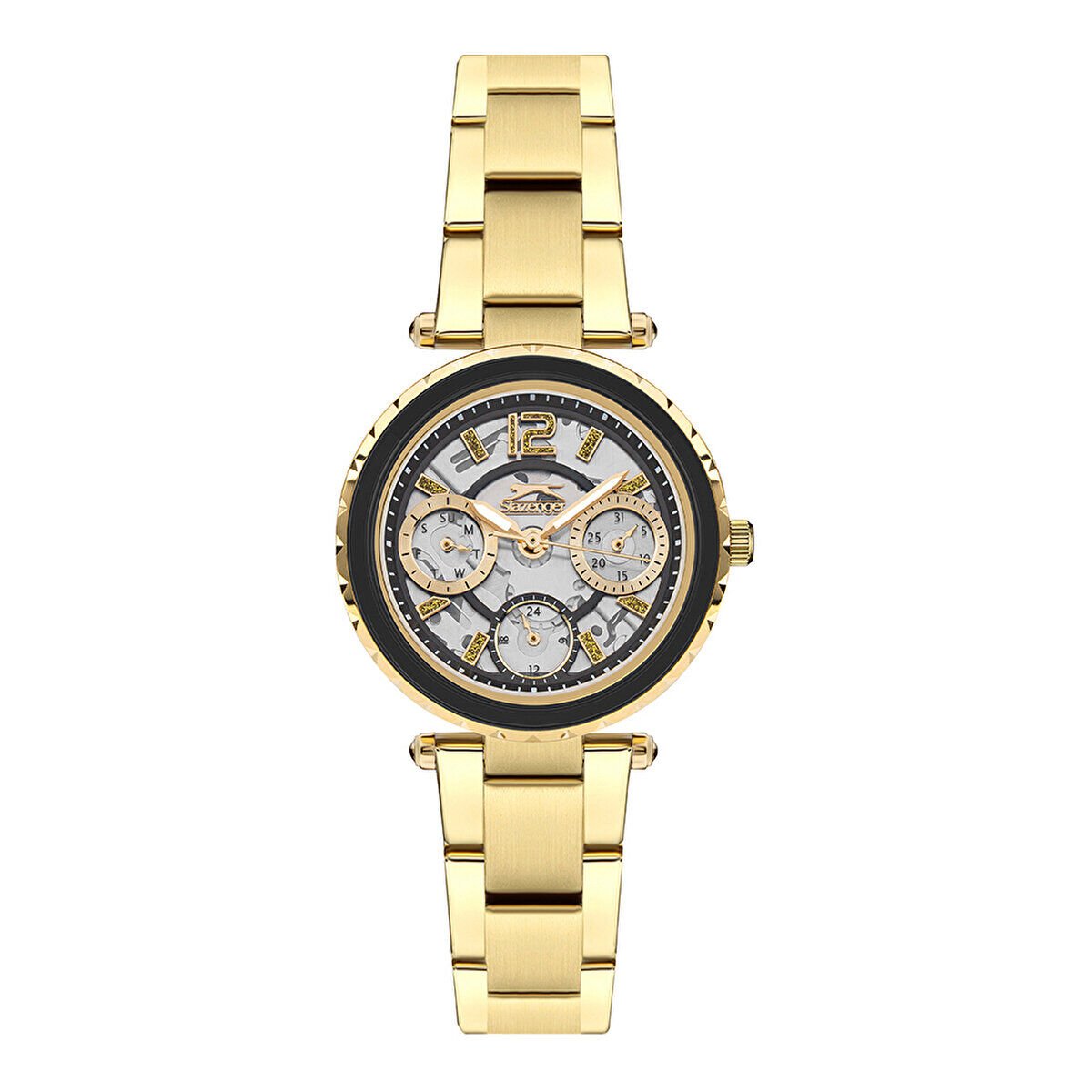 Slazenger SL.09.2286.4.02 Kadın Kol Saati | 32 mm Altın Renk Kasa, Çok Göstergeli Kadran