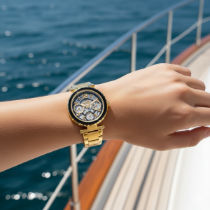 Slazenger SL.09.2286.4.02 Kadın Kol Saati | 32 mm Altın Renk Kasa, Çok Göstergeli Kadran