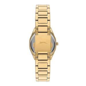 Slazenger SL.09.2301.3.03 Kadın Kol Saati | 34 mm Taşlı Altın Kasa, Yeşil Desenli Kadran