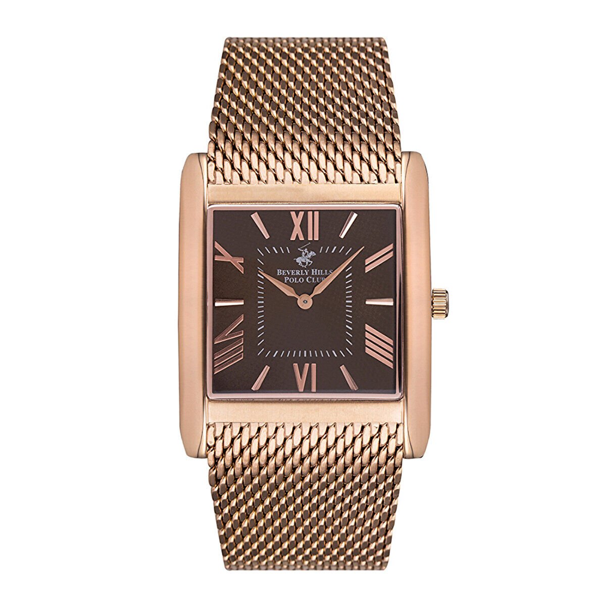 Beverly Hills Polo Club BP3036X.440 Erkek Kol Saati | 36 mm Rose Gold Kasa, Hasır Kordon
