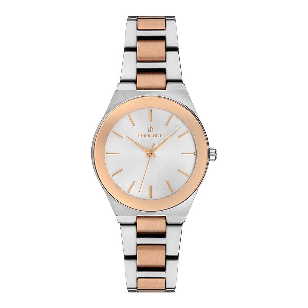 Essence ES6690FE.530 Kadın Kol Saati | 33 mm Silver & Rose Gold Paslanmaz Çelik, Minimal Kadran