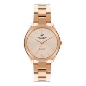 Beverly Hills Polo Club BP3365C.410 Kol Saati | 37 mm Diamond Serisi Rose Gold Kadın Saat, Safir Cam