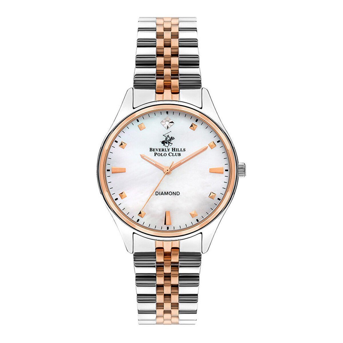 Beverly Hills Polo Club BP3390C.520 Kol Saati | 37 mm Diamond Serisi İki Renk Kadın Saat, Safir Cam