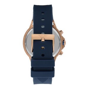 Beverly Hills Polo Club BP3411X.499 Erkek Kol Saati | 45 mm Çelik Kasa, Lacivert Silikon Kordon, 10 ATM Spor Kronograf
