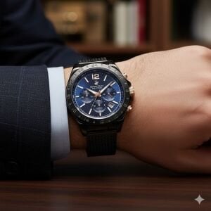 Beverly Hills Polo Club BP3128X.690 Erkek Kol Saati | 42 mm Siyah Kasa, Lacivert Kadran