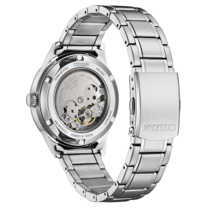 Citizen NY4058-79XC Erkek Kol Saati | 40 mm Gümüş Paslanmaz Çelik Kasa, Yeşil Kadran, Otomatik Mekanizma