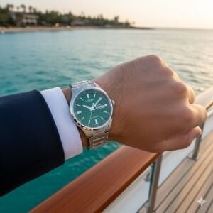 Citizen NY4058-79XC Erkek Kol Saati | 40 mm Gümüş Paslanmaz Çelik Kasa, Yeşil Kadran, Otomatik Mekanizma