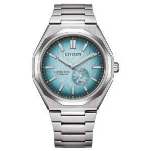 Citizen Zenshin 60 NK5020-58L Erkek Kol Saati | 40 mm Super Titanium™ Kasa, Gri Mavi Kadran, Otomatik Mekanizma