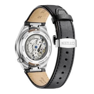 Citizen Tsuyosa NK5010-01H Erkek Kol Saati | 40 mm Paslanmaz Çelik Kasa, Siyah Deri Kordon, Otomatik Mekanizma