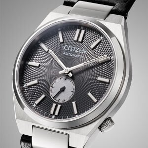 Citizen Tsuyosa NK5010-01H Erkek Kol Saati | 40 mm Paslanmaz Çelik Kasa, Siyah Deri Kordon, Otomatik Mekanizma