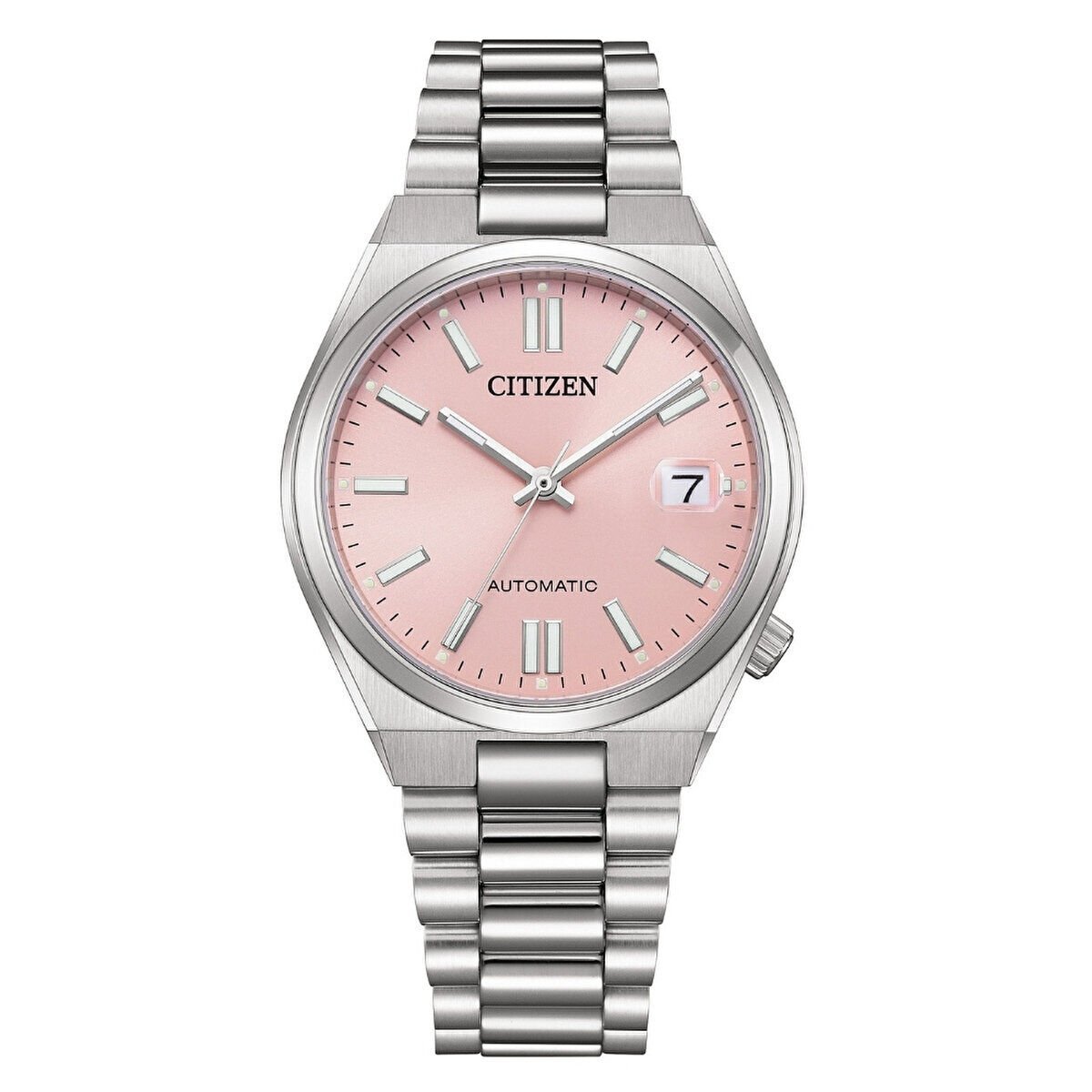 Citizen NJ0200-50Z Erkek Kol Saati | 37 mm Paslanmaz Çelik Kasa, Pembe Kadran, Otomatik Mekanizma