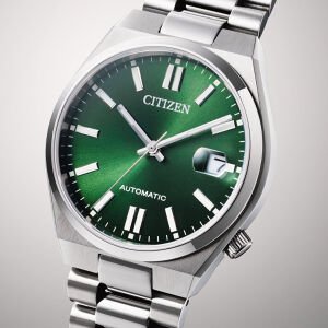 Citizen NJ0200-50X Erkek Kol Saati | 37 mm Paslanmaz Çelik Kasa, Yeşil Kadran, Otomatik Mekanizma