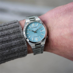 Citizen Tsuyosa NJ0200-50L Erkek Kol Saati | 37 mm, Tiffany Blue Kadran, Otomatik Mekanizma